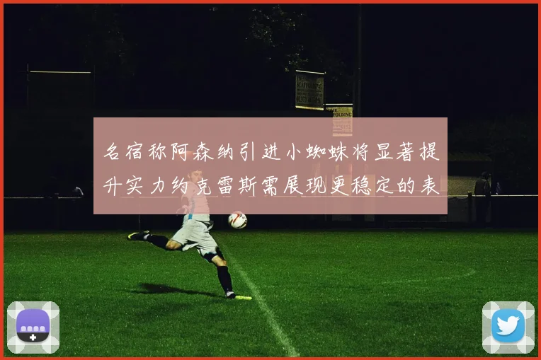 名宿称阿森纳引进小蜘蛛将显著提升实力约克雷斯需展现更稳定的表现